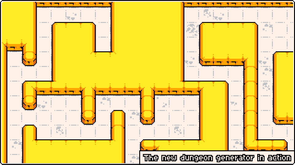 The new dungeon generator in action