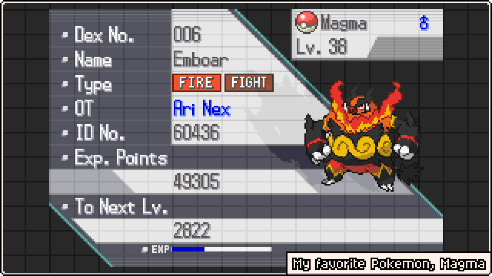 My favorite Pokemon, Magma
